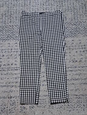 Talbots Black and White Gingham Ankle Pants